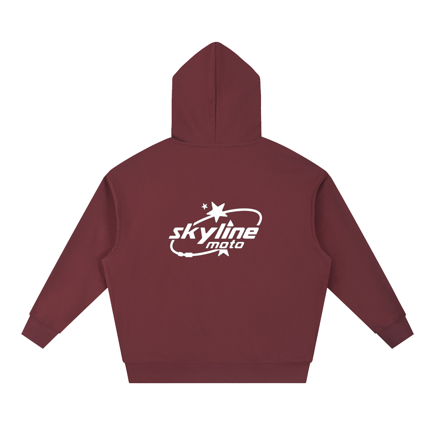Red skyline moto hoodie