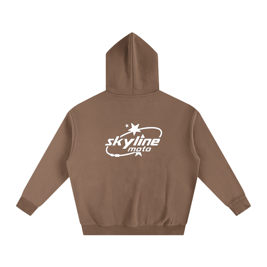 brown skylinemoto hoodie