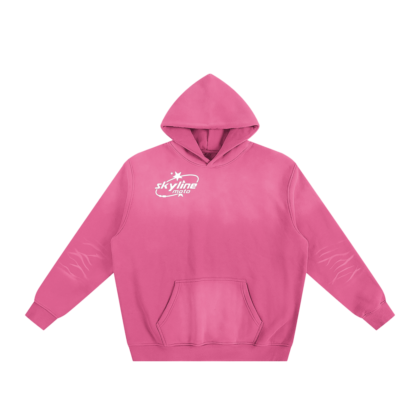 Pink Skyline moto hoodie