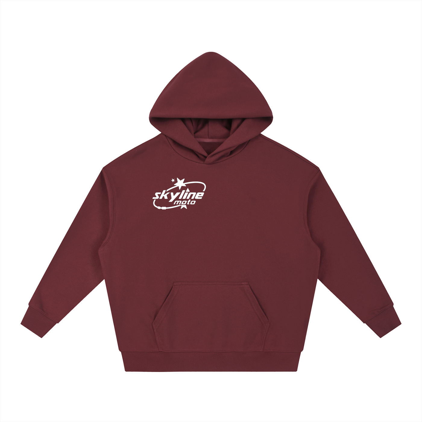 Red skyline moto hoodie